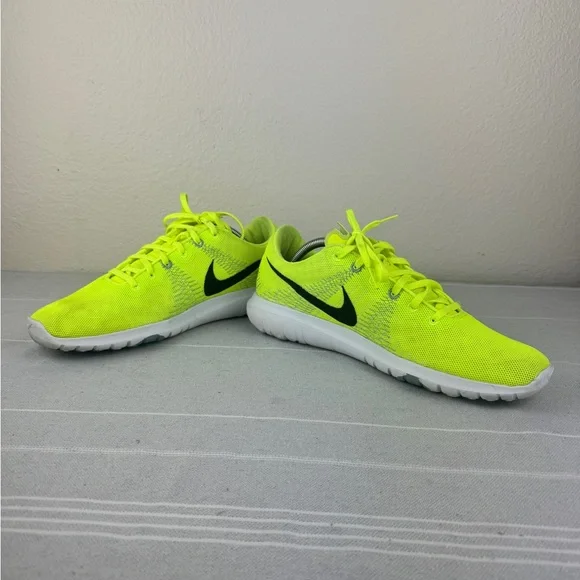 Size 10 - Nike  Flex Fury  Tennis Ball Yellow 705288-700 - Picture 7 of 8